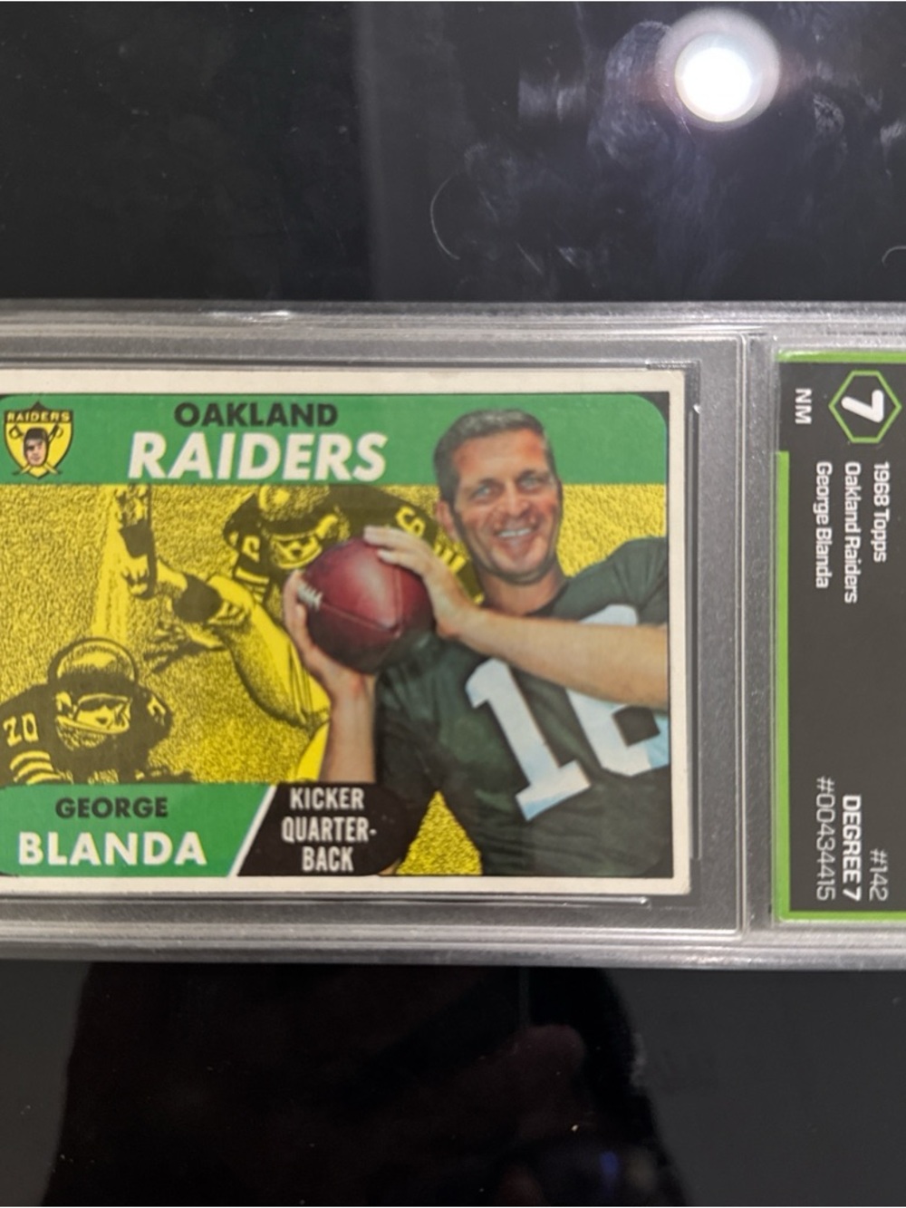 Topps Oakland Raiders Football Trading Card - Green, Yellow, Black, White